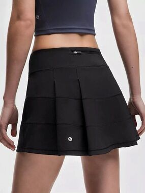 lululemon Pace Rival Mid-Rise Skirt *Long Skirted Shorts in Black